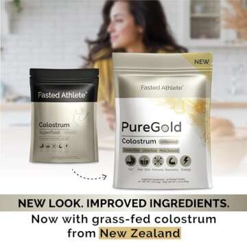 Fasted Athlete - PureGold Colostrum | Premium Grass Fed | Supports Gut Health, Skin & Hair, Muscle R...