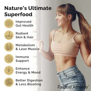 Fasted Athlete - PureGold Colostrum | Premium Grass Fed | Supports Gut Health, Skin & Hair, Muscle Recovery, Bloating, Immunity | Colostrum Supplement Powder | Unflavored, 30 Serving Packets