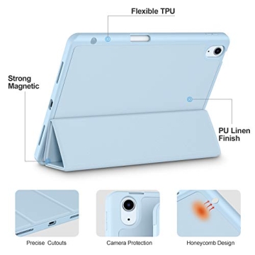 Akkerds iPad Air Case with Pencil Holder in Sky Blue