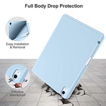 Akkerds iPad Air Case with Pencil Holder in Sky Blue