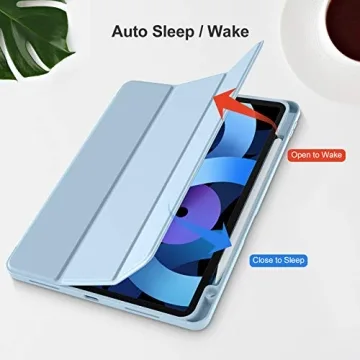 Akkerds iPad Air Case with Pencil Holder in Sky Blue