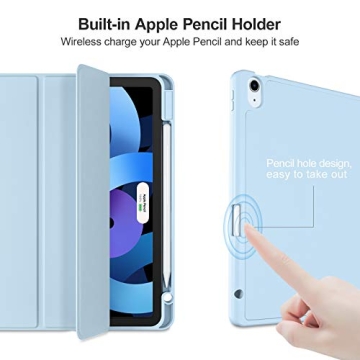 Akkerds iPad Air Case with Pencil Holder in Sky Blue