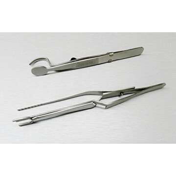 Jewelry Soldering Tweezers Half-Shank & Head-Shank Rings & Settings 2 PC Set S.S.
