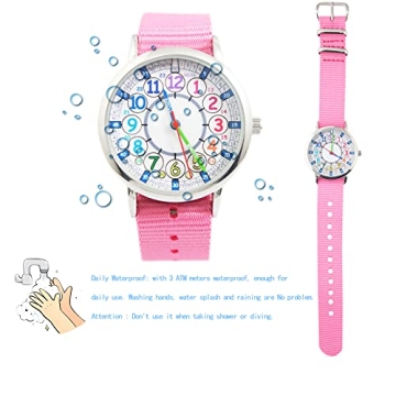 Bigbangbang Kids Analog Watch for Learning Time Easily