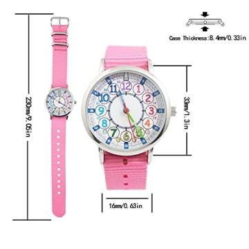 Bigbangbang Kids Analog Watch for Learning Time Easily