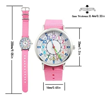 Bigbangbang Kids Analog Watch for Learning Time Easily