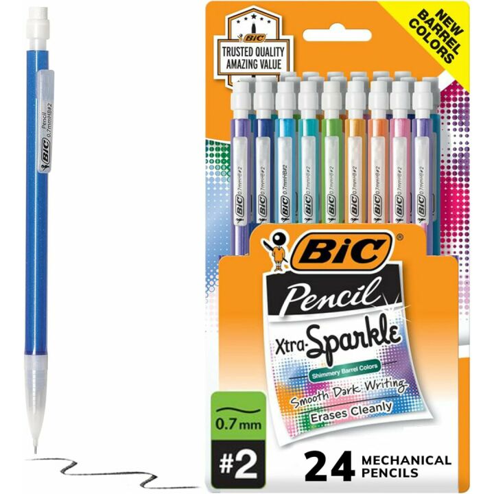 BIC Xtra-Sparkle Mechanical Pencils 24 Count - Colorful
