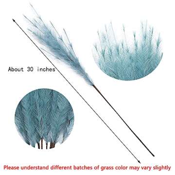 UiiziC Faux Pampas Grass 8 PCS 30"/76cm Dried Fluffy Artificial Flowers Ascendant Grass for Vase Fil...