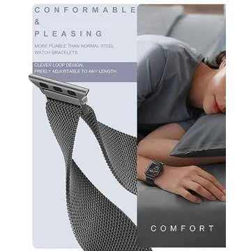 Original Stainless Steel Milanese Loop Compatible with Apple Watch Band 38mm 40mm 41mm 42mm 44mm 45mm 49mm, Magnetic Clasp Replacement Band for iwatch Series Ultra/Ultra2, SE 9 8 7 6 5 4 3 2 1, Women & Men Watch Strap for iWatch