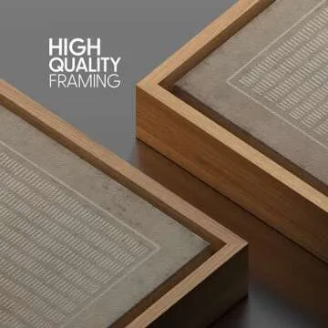 SIGNWIN Framed Canvas Print Wall Art Grunge Pastel Geometric Line Collage Abstract Shapes Illustrations Modern Art Decorative Boho Relax/Zen Nordic for Living Room, Bedroom, Office - 24"x24" Natural