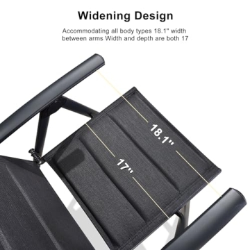 PURPLE LEAF Outdoor Patio Dining Set with 8 Folding Chairs