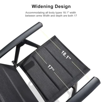 PURPLE LEAF Outdoor Patio Dining Set with 8 Folding Chairs