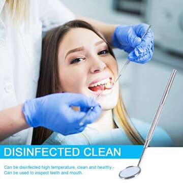 Brrnoo Eyelash Extension Tools, Stainless Steel Mirror for Checking Eyelash Extension Applying