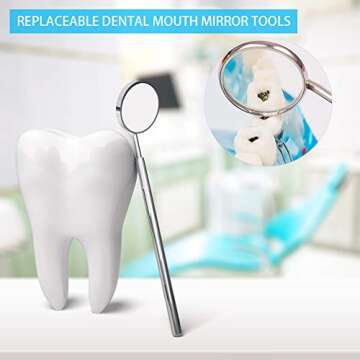 Brrnoo Eyelash Extension Tools, Stainless Steel Mirror for Checking Eyelash Extension Applying