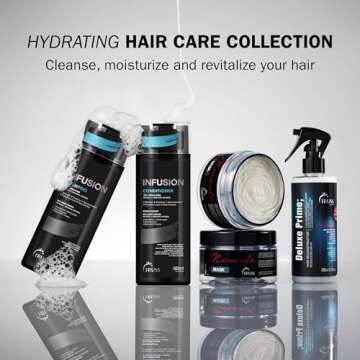 TRUSS Infusion Hair Shampoo - Cleansing Shampoo for Dry Hair Repair, Hydration and Protection - 100% Vegan, Color-Safe Formula with Anti-Aging Benefits (300 ml)