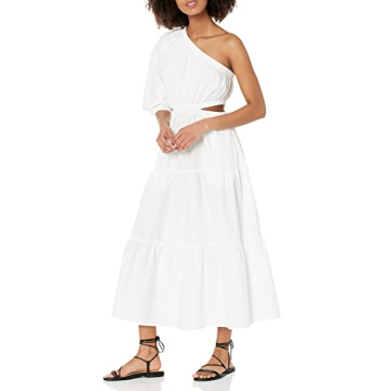 Stylish One Shoulder Cut-Out Midi Dress by The Drop