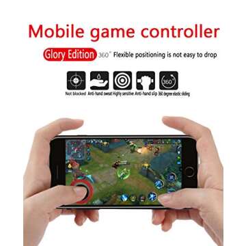 Vakili Mobile Phone Game Joystick Game Control Touch Screen Joypad Game Controller for iPad iPhone Android Mobile Tablet Smart Phone Joystick Touch Screen Joypad Tablet Funny Game Controller 2PACK
