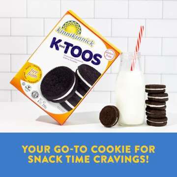 Kinnikinnick - KinniTOOS Chocolate Sandwich Cream Cookies - Gluten Free and Allergy Friendly, Vegan Cookies - 8 oz. Box