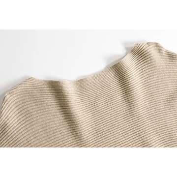 EDSTAR Boat Neck Batwing Sleeves Dolman Knitted Sweaters Autumn/Winter Pullovers Tops for Women Khak...