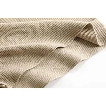 EDSTAR Boat Neck Batwing Sleeves Dolman Knitted Sweaters Autumn/Winter Pullovers Tops for Women Khaki