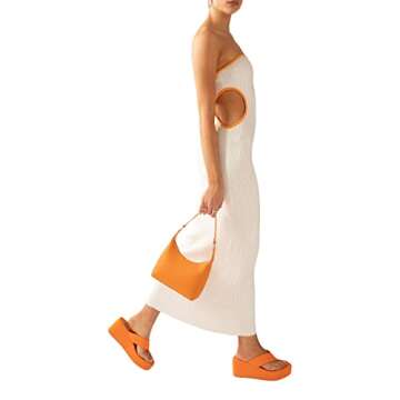 Faretumiya Chic Tube Maxi Dress Women Strapless Low Cut Backless Skinny Long Dress Going Out Formal ...