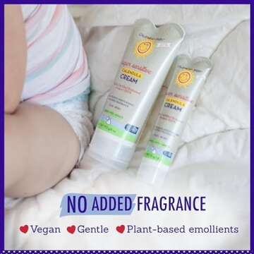 California Baby Calendula Cream (Unscented) | Soothing Baby Face Cream | 100% Plant-Based | Organic Calendula + Aloe Vera | Unscented Lotion For Sensitive Skin | Allergy Friendly | 1.8 oz / 51g