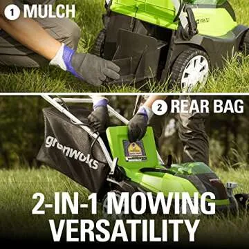 Greenworks 40V 14" Cordless (Push) Lawn Mower (75+ Compatible Tools), 4.0Ah Battery and Charger Included