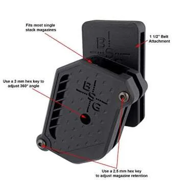 Black Scorpion Gear Competition Magazine Pouch Single Stack, IPSC, USPSA, 3 Gun Approved