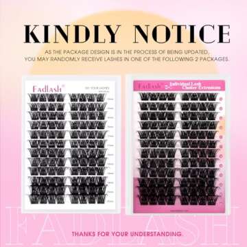 Lash Clusters 15-20mm 96Pcs Individual Lashes Cluster Mixed Tray D Curl Lash Clusters DIY Eyelash Ex...
