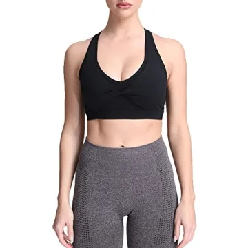 Aoxjox Twist Sports Bras for Women Workout Fitness Training Elegance V Neck Racerback Yoga Crop Tank...