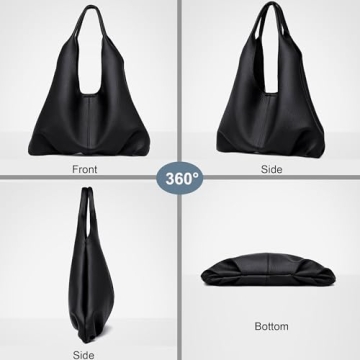 NIUEIMEE ZHOU Hobo Handbags for Women Retro Vegan Leather Shoulder Bags Tote Clutch Purses