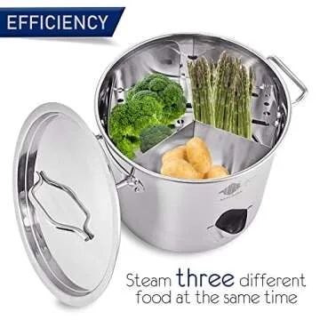 ARC 20QT Stainless Steel Tamale Steamer Pot for Delicious Cooking