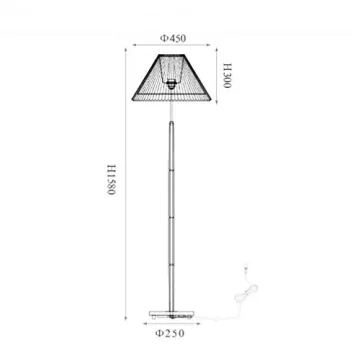 HIGOH Stylish Floor Lamp with Pedal Switch for Any Room