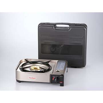 Iwatani 35FW Single-Burner Butane Portable Cooktop Indoor & Outdoor Cooking Stove Medium