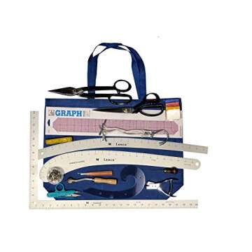 SP1 Pattern Making Kit, French Curve, Scissors, notcher, Aluminum rulers - IDS International Design Supplies KIT