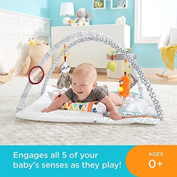 Fisher-Price Playmat with Tummy Time Wedge for Newborns