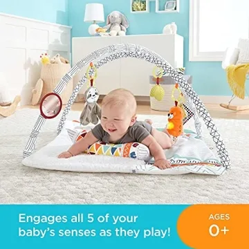 Fisher-Price Playmat with Tummy Time Wedge for Newborns