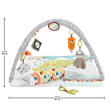 Fisher-Price Playmat with Tummy Time Wedge for Newborns