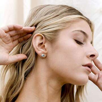 PAVOI Sterling Silver Cubic Zirconia Love Knot Stud Earrings, Plated in 14K White Gold