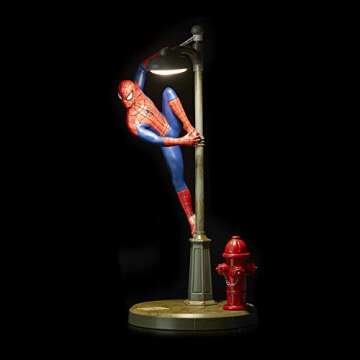 Spiderman Desk Lamp - Officially Licensed Disney Table Light, Marvel Streetlight Spider Man Spotligh...