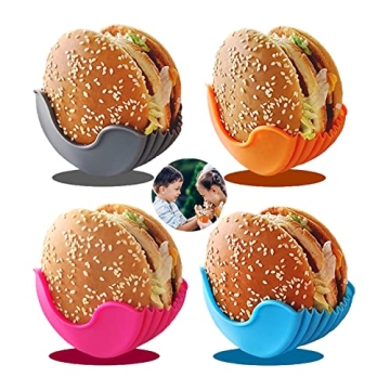 Retractable Silicone Burger Holders - 4 Pcs