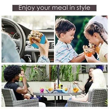 Retractable Silicone Burger Holders - 4 Pcs