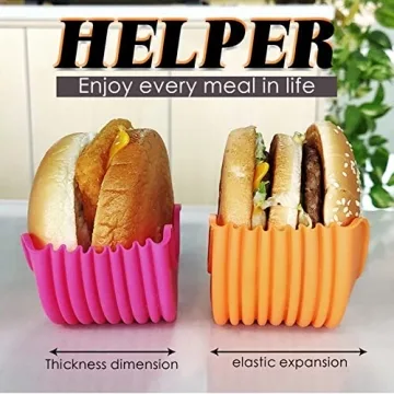 Retractable Silicone Burger Holders - 4 Pcs