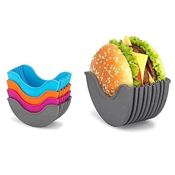 Retractable Silicone Burger Holders - 4 Pcs