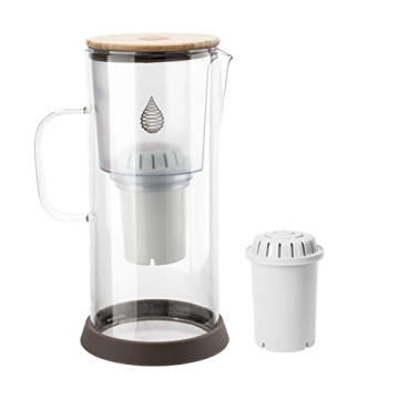 Premium pH Restore Glass Alkaline Water Pitcher Bundle – Filter Included