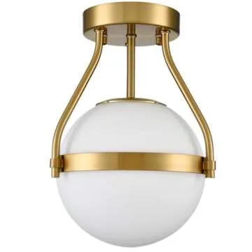 HOLKIRT Brass Globe Modern Ceiling Light Fixture
