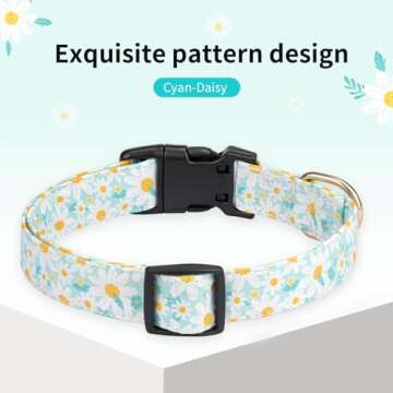 Gelwoo Dog Collars with Buckle Adjustable for Cute Girl Female Boy Dogs,Special Soft and Fancy Dog P...