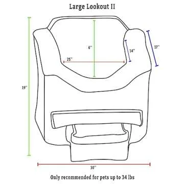 Snoozer Dog Car Seat with Storage Tray: Lookout II Dog Booster Car Seat Medium Sized Dog, Pet Car Seat to Help Car Sickness for Dogs, Included Harness Strap, Anthracite Removable Washable Cover
