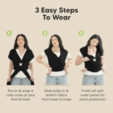 KeaBabies Baby Wrap Carrier - Comfortable Babywearing