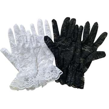 Elegant Women Lace Gloves for Weddings and Parties